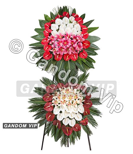 تاج گل تبریک دو طبقه