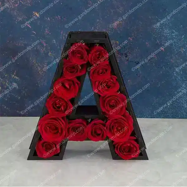 باکس گل حرف a