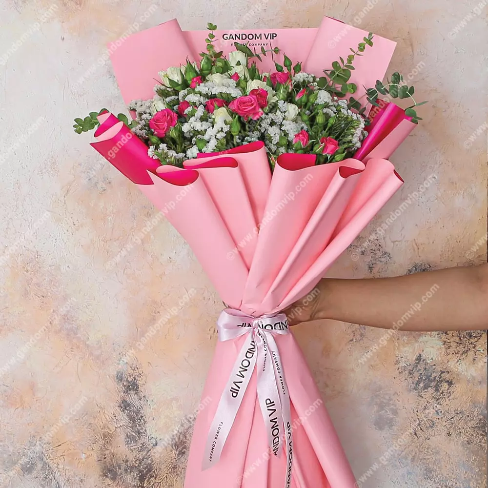 دسته گل رز مینیاتوری کد 154