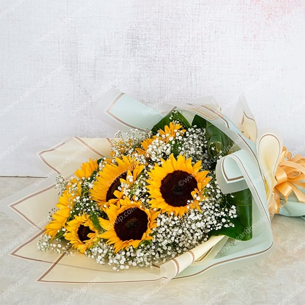 خرید دسته گل آفتابگردان 158